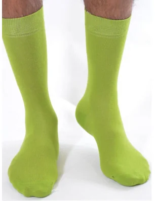chaussettes vertes acides unie Homme