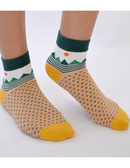 Les Petits Caprices Femme Chaussettes Monts Cactus