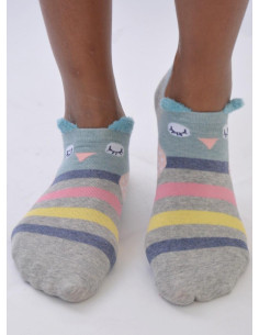 chaussettes chouettes sympas multi rayures 2