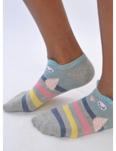 chaussettes chouettes sympas multi rayures