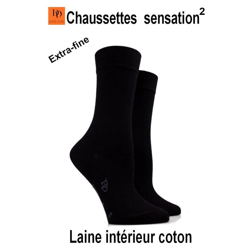 Chaussettes Sensation Doré Doré laine et coton