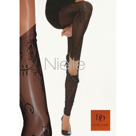 Legging en fine dentelle Doré-Doré