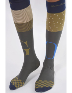 Mi bas Berthe aux Grands Pieds  Go asymétrique KAKI 2