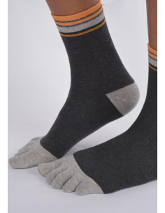 Chaussettes 5 doigts antracithe tendances