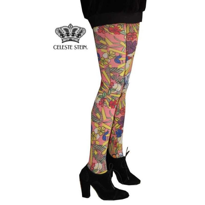 Collant Celeste Stein fleurs de paradis