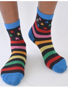 Chaussettes ludique Rayures étoilées
