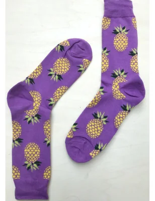 chaussettes fantaisie ananas psychédéliques