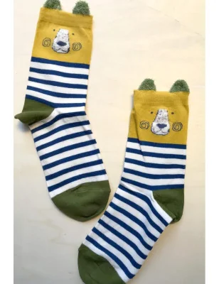 Chaussettes à rayures ourses