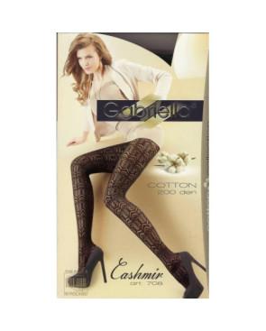Collant en dentelle de coton géométrique