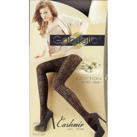 Collant dentelle de coton Gabriella