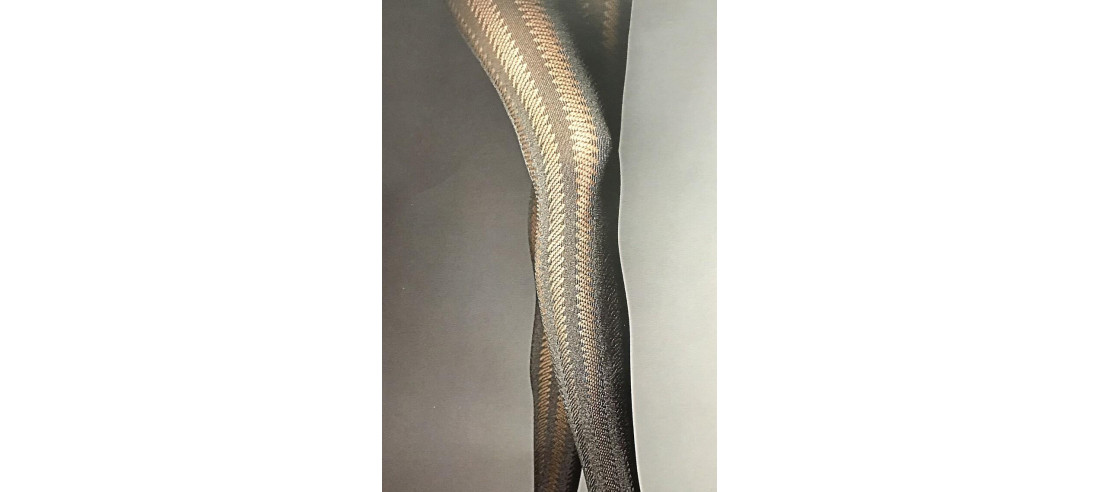 Voilà Femme Collant à Striures chics Gris