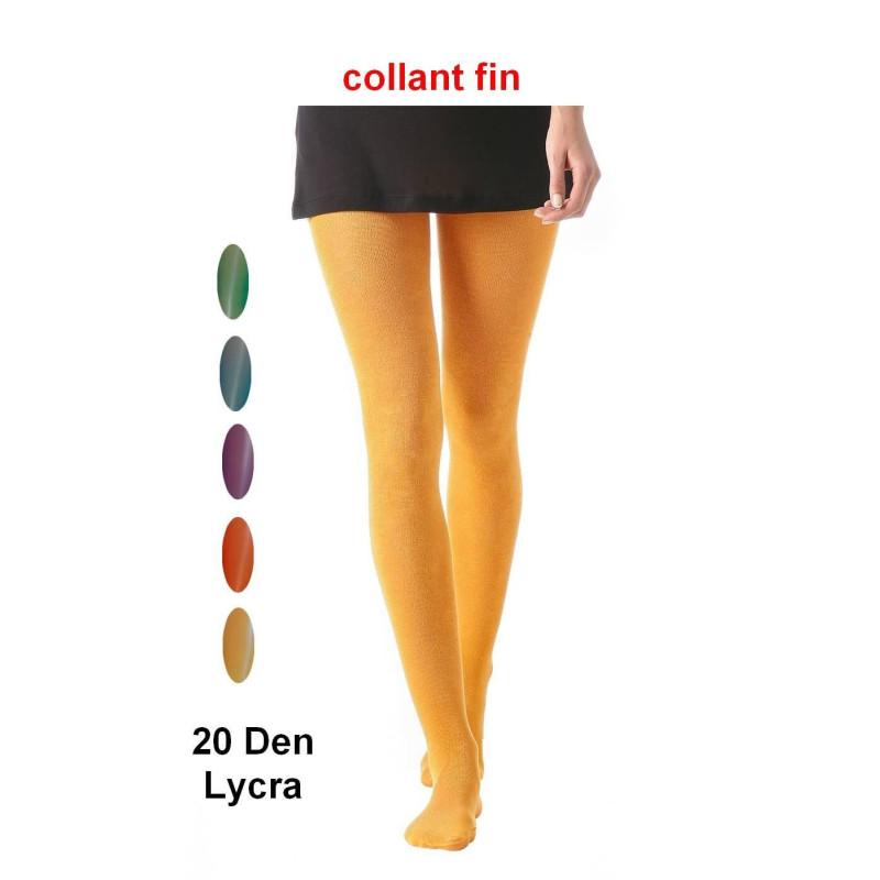 collant fin de couleurs Trasparenze jaune