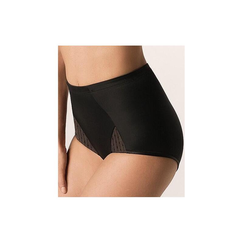 Slip Elixir Blanc imprimé dentelle Noir