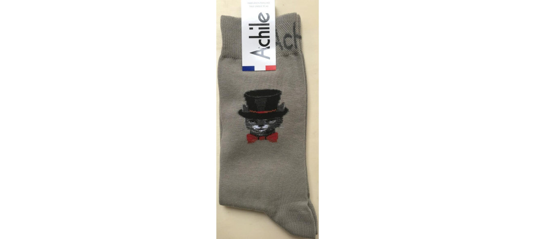 Chaussettes achile chat gentleman cambrioleur