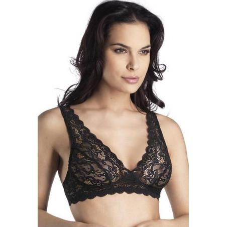 Soutien Gorge Hanro dentelle sans armatures triangle noir