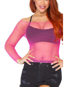 Leg Avenue  Femme T shirt Résille Filet de pêche 2