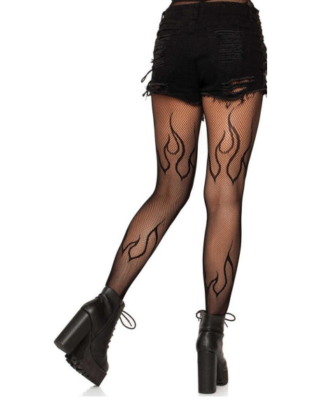 Collant Leg avenue resille de feu noir