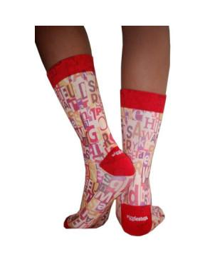  Chaussettes Wigglesteps alphabet psychédélique dos