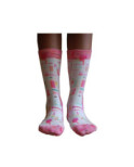 Chaussettes Wigglesteps carreaux 70 roses