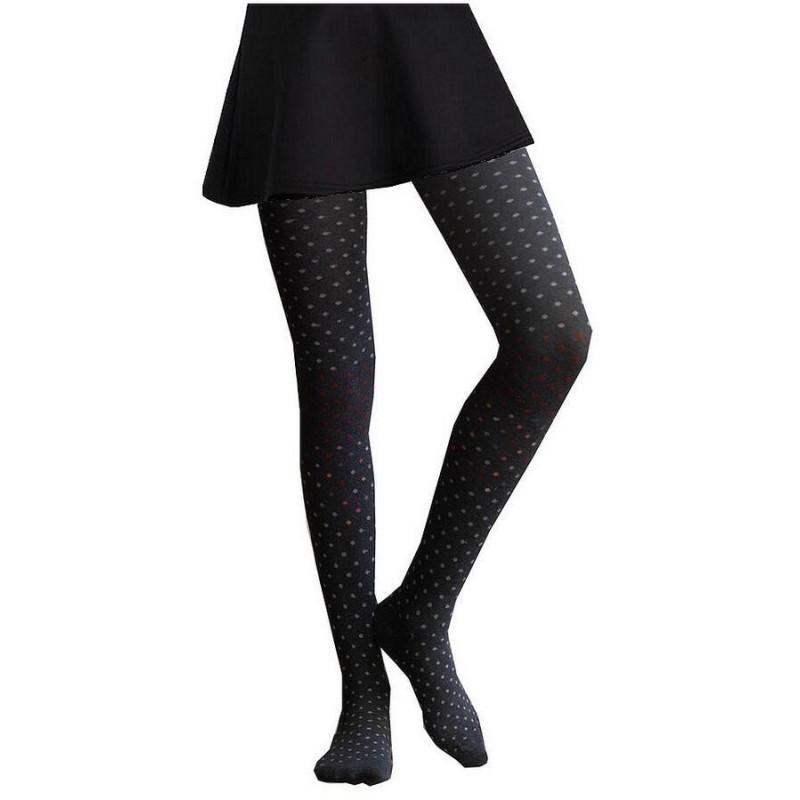 collant Achile plumetis Gris Multi coton