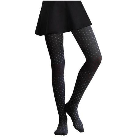 collant Achile plumetis Gris Multi coton