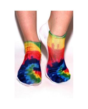 Socquette tye and dye arc en ciel