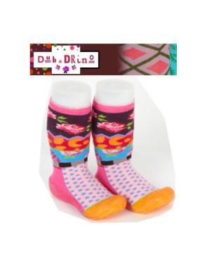 Chaussons Dub et Drino Fleurs et pois