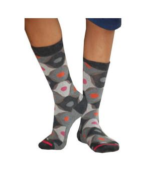  Chausettes homme Fil de joie angora Abstrait gris