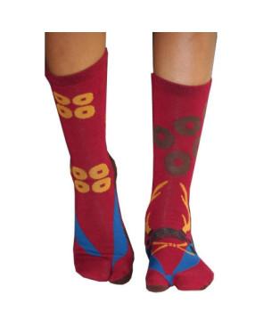 chaussettes japonaises uniforme rouge