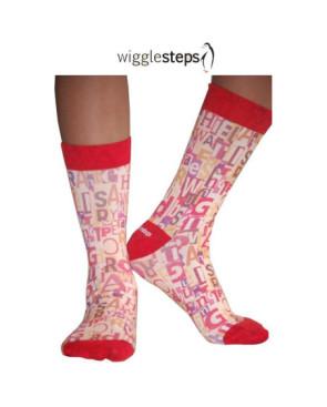 Chaussettes Wigglesteps alphabet psychédélique
