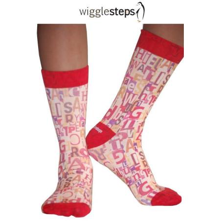 Chaussettes Wigglesteps alphabet psychédélique