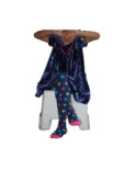 Collant coton Enfant à pois de couleur