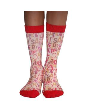  Chaussettes Wigglesteps alphabet psychédélique avant