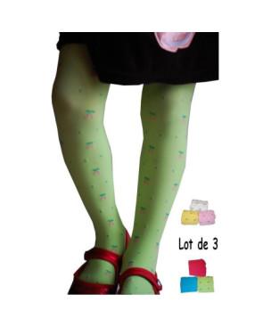 Collant enfant imprimé cerises choix