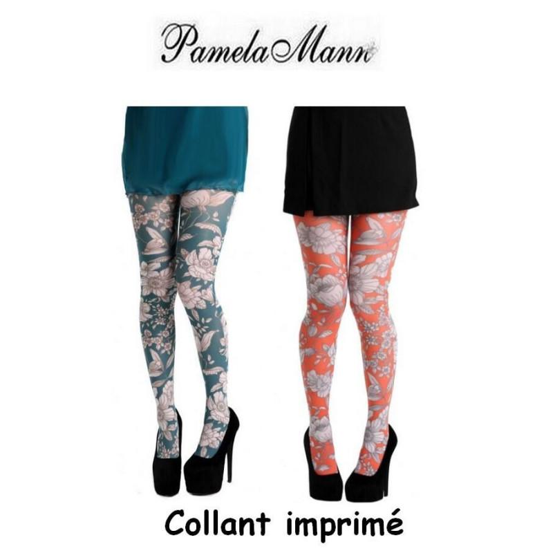 Collant imprimé Pamela Mann fleurs Sketch