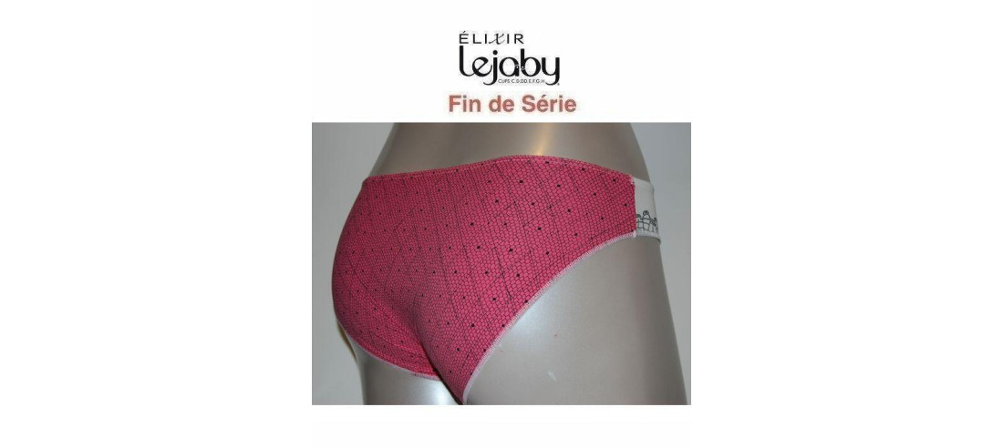 Slip Elixir Lejaby corail imprimé