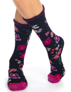 Mi bas Fil de jour Fleurs