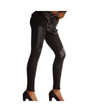 Legging coupé cousu simili cuir