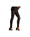 Legging coupé cousu simili cuir