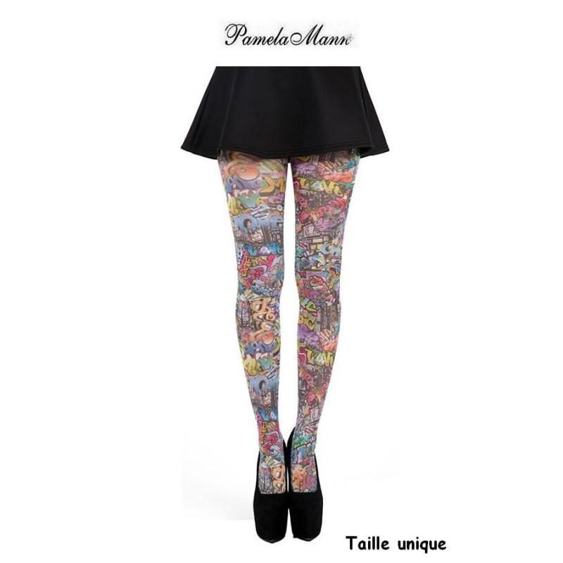 Collant Pamela Mann Graffitis