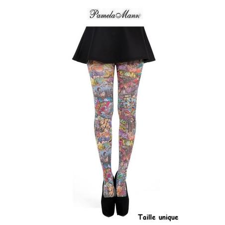 Collant Pamela Mann Graffitis