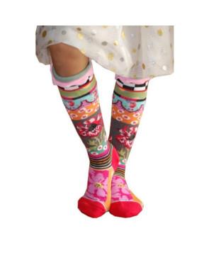 Collant flamenco Berthe aux grands Pieds Gris et bleu 2