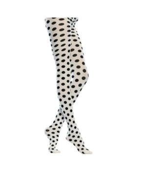  Collant-intemporel-Emilio-Cavallini-blanc-Pois-noir