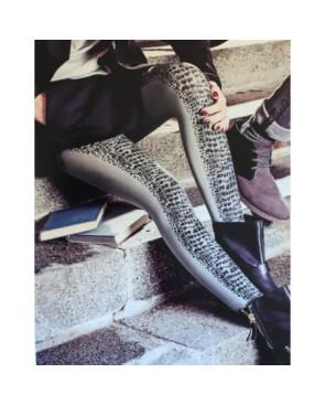 Collant crocodile Gris chic
