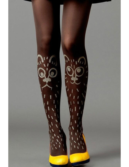 Collant opaque Marron Les queues de sardines