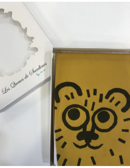 Collant opaque moutarde Les Queues de Sardines Bouba