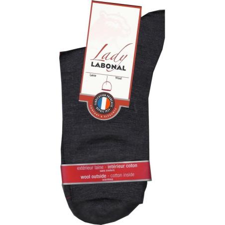 Chaussettes Labonal Laine intérieure coton gris antracithe