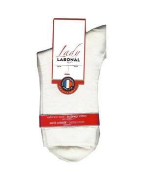  Chaussettes Labonal Laine intérieure coton gris ivoire