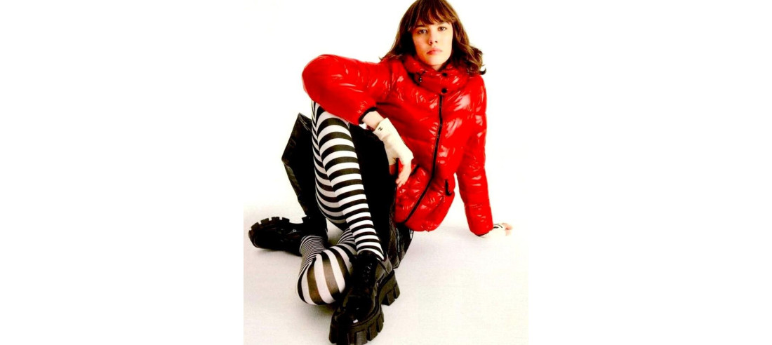 collant opaque rayures tendances noires et blanches