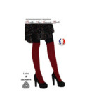 Collant laine et Cachemire Berthe aux grands Pieds Bordeaux noir